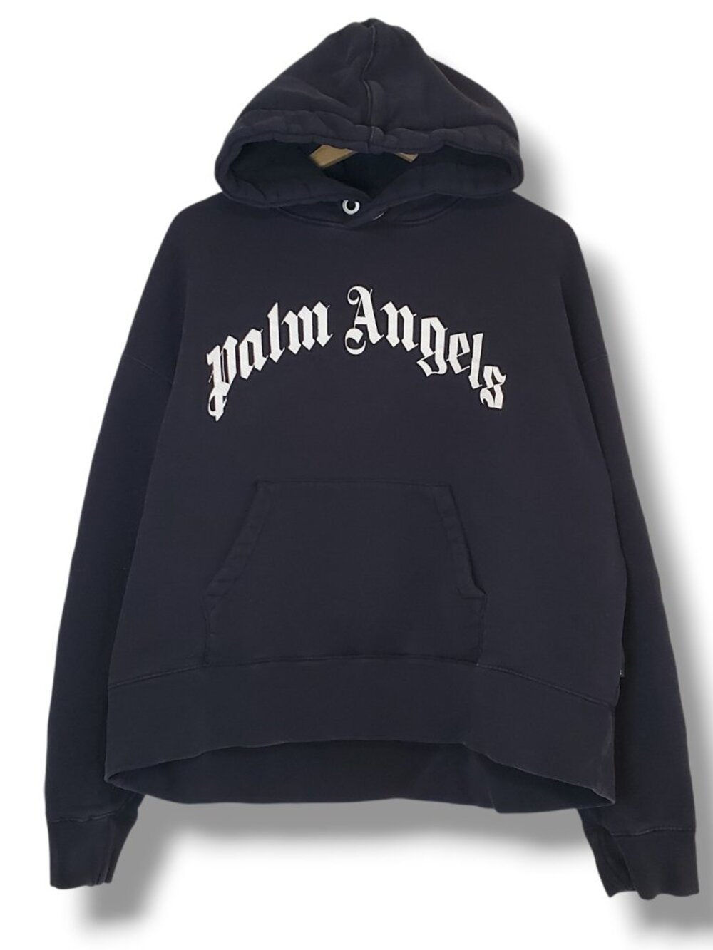 Authentic Palm Angels Spell Out Boxy Hoodie Sweater Black Size M